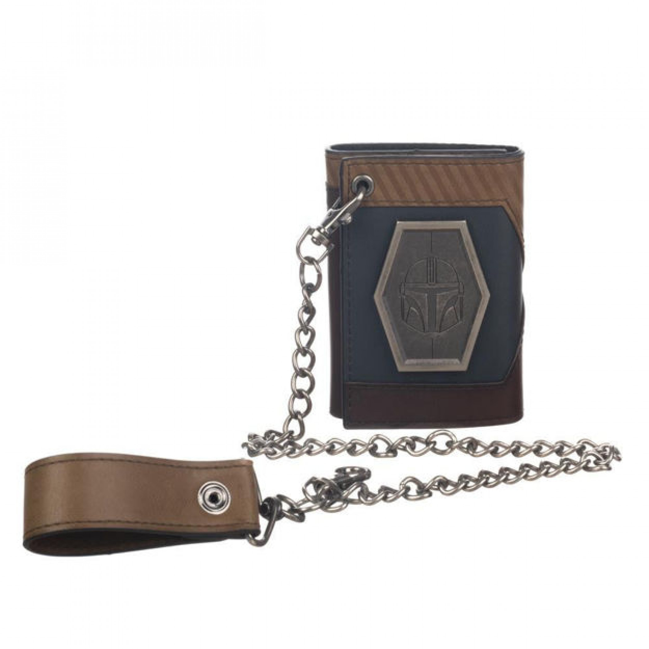 Star Wars The Mandalorian Helmet Symbol Chain Wallet - SuperHeroStuff