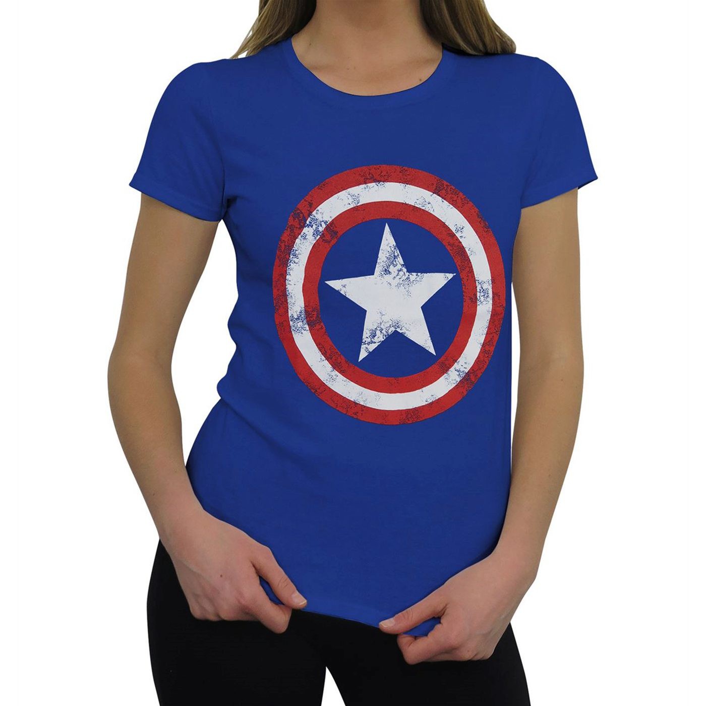 Super Heroes Playera Mujer Capitan America Marvel Avengers Blusa