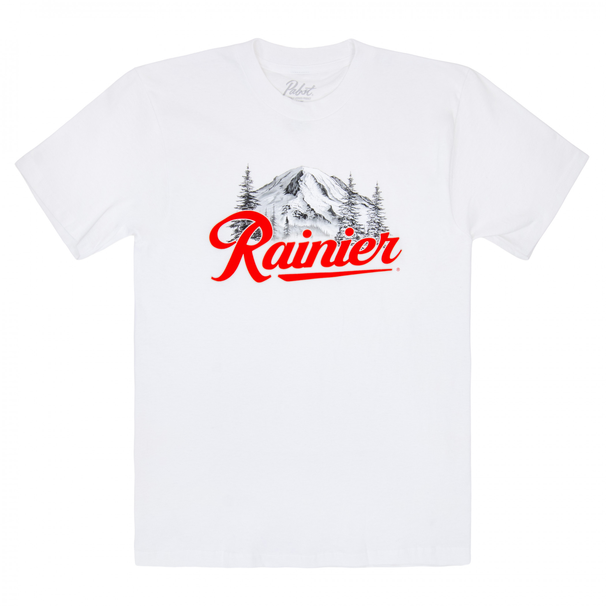 Product image 0 for Rainier Beer Mountain Logo White T-Shirt