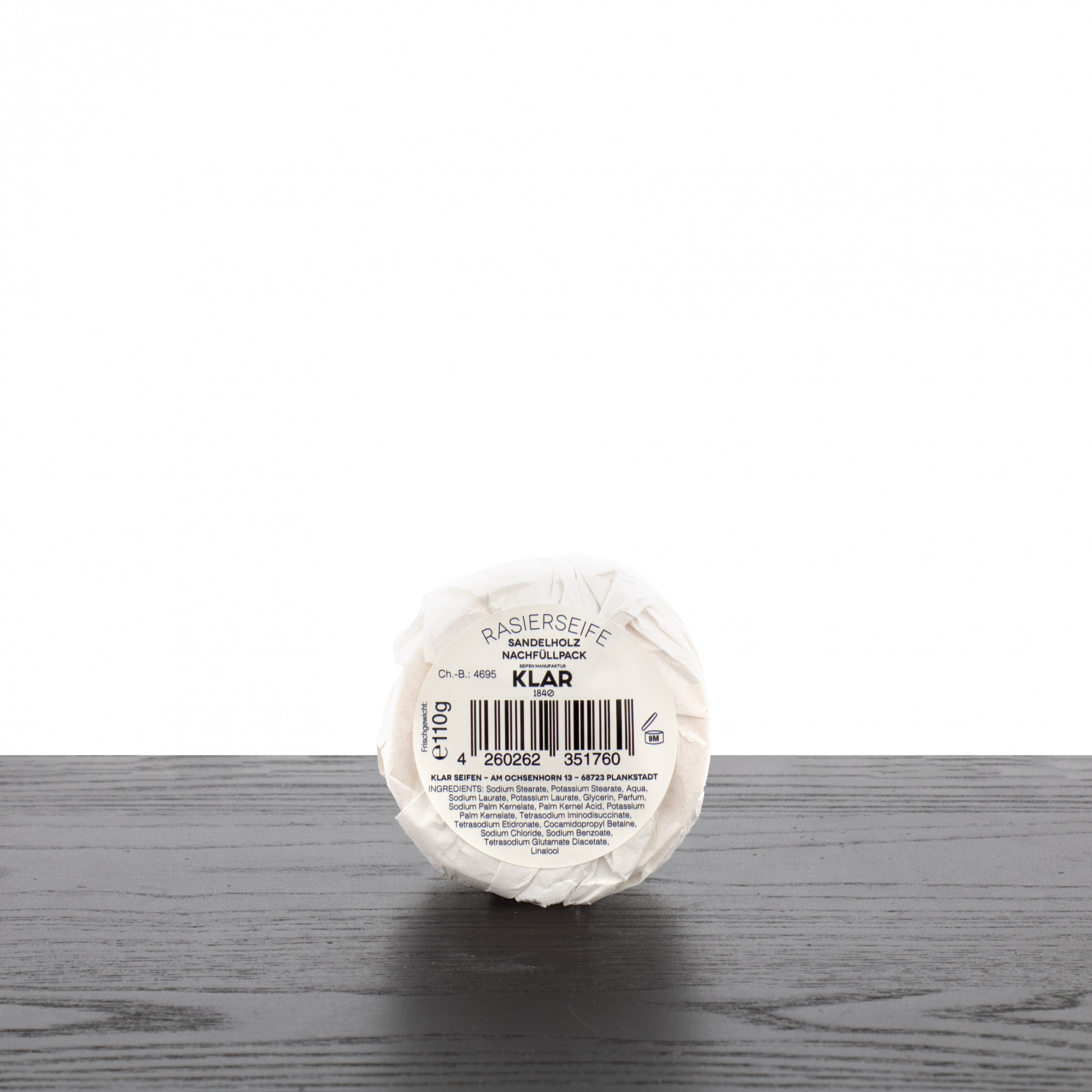 Product image 0 for KLAR Shaving Soap Refill - Sandalwood, 110 gm