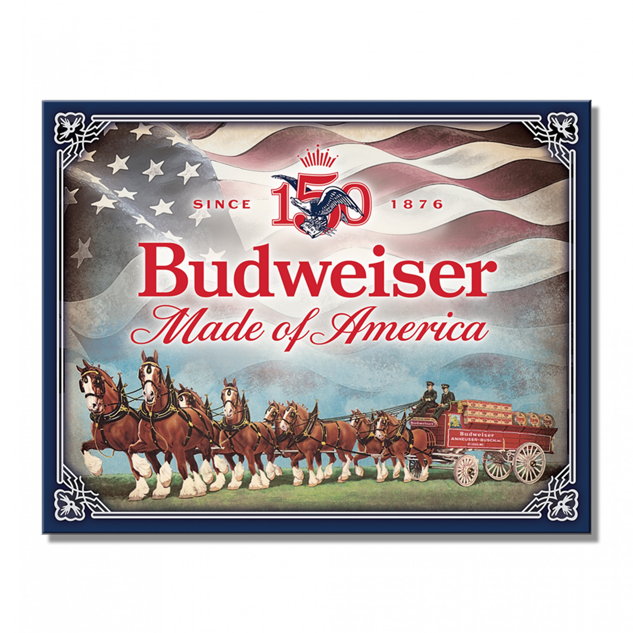 Budweiser Made of America 150th Anniversary 16 x 12.5