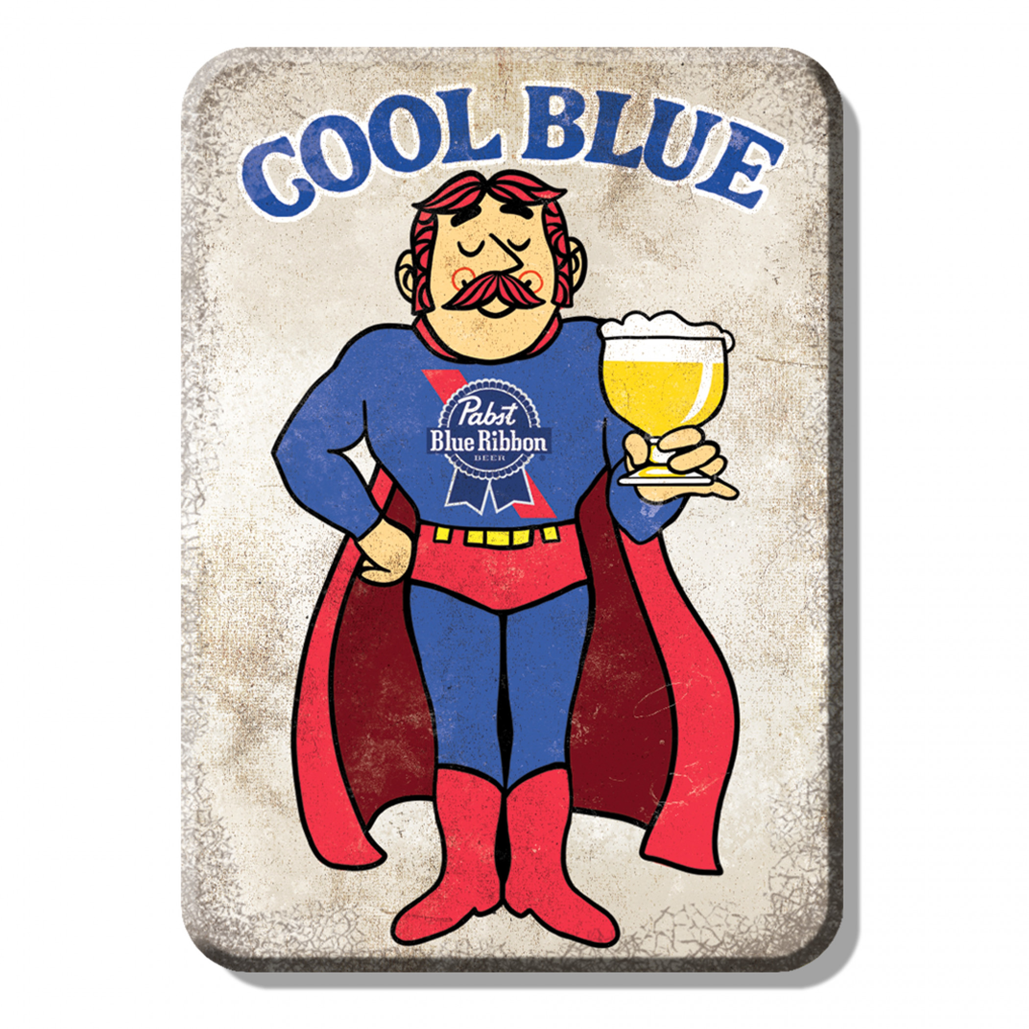 Pabst Blue Ribbon Cool Blue Pabst Man 2.5 x 3.5