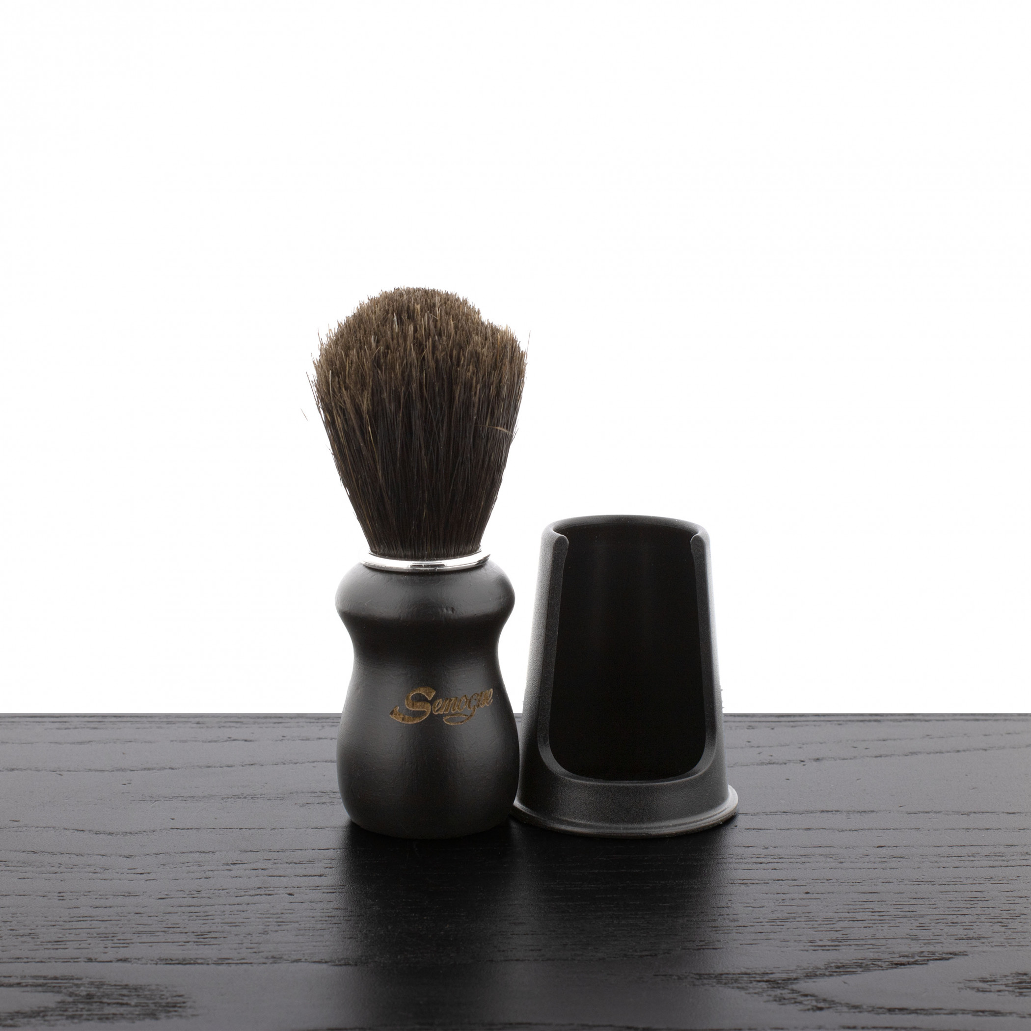 Semogue Pharos-C3 Pure Black Horse Hair Shave Brush with Black