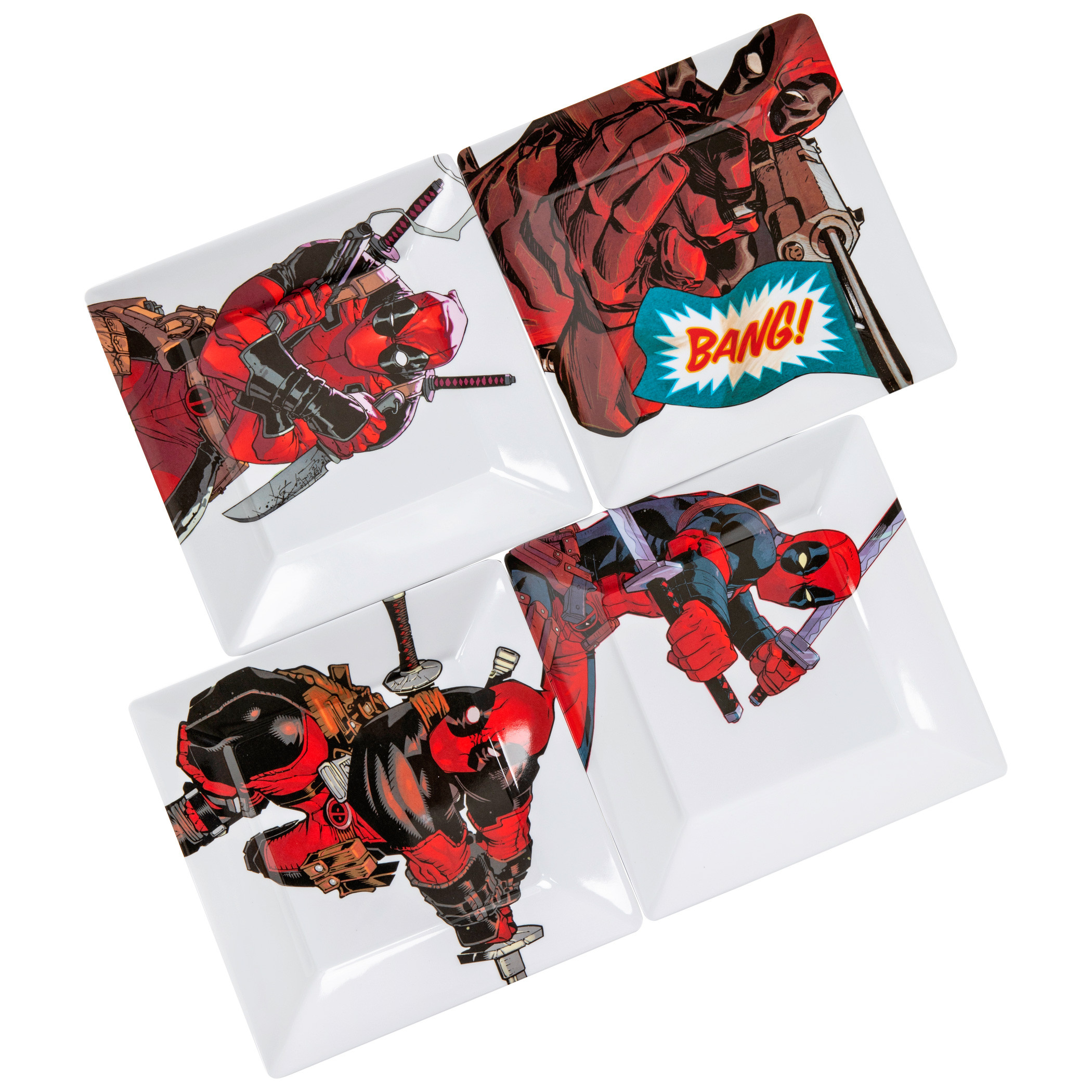 Product image 0 for Deadpool Action Pose 4-Pack Plastic Plate Set