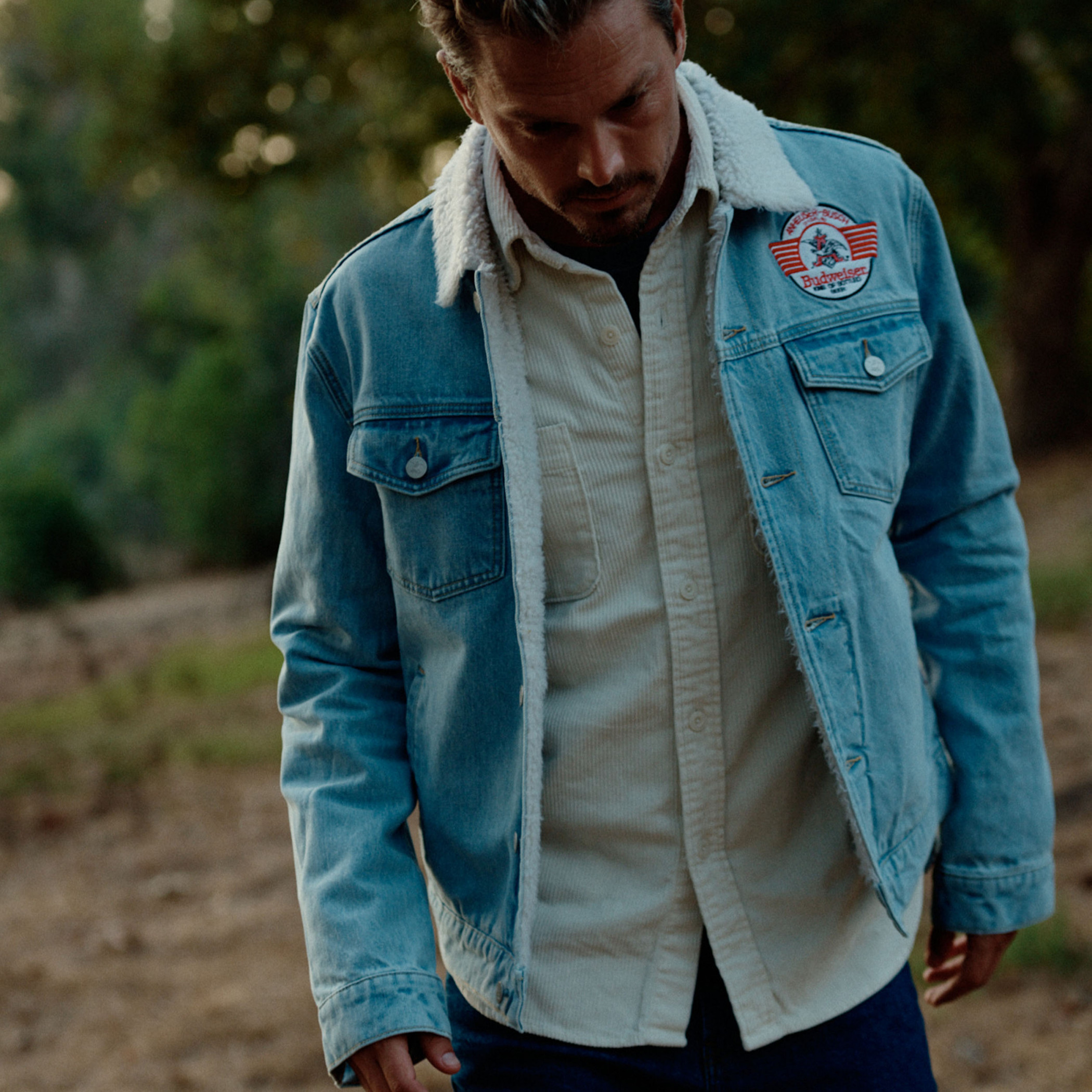 Budweiser Anheuser-Busch Sherpa Trucker Jacket with