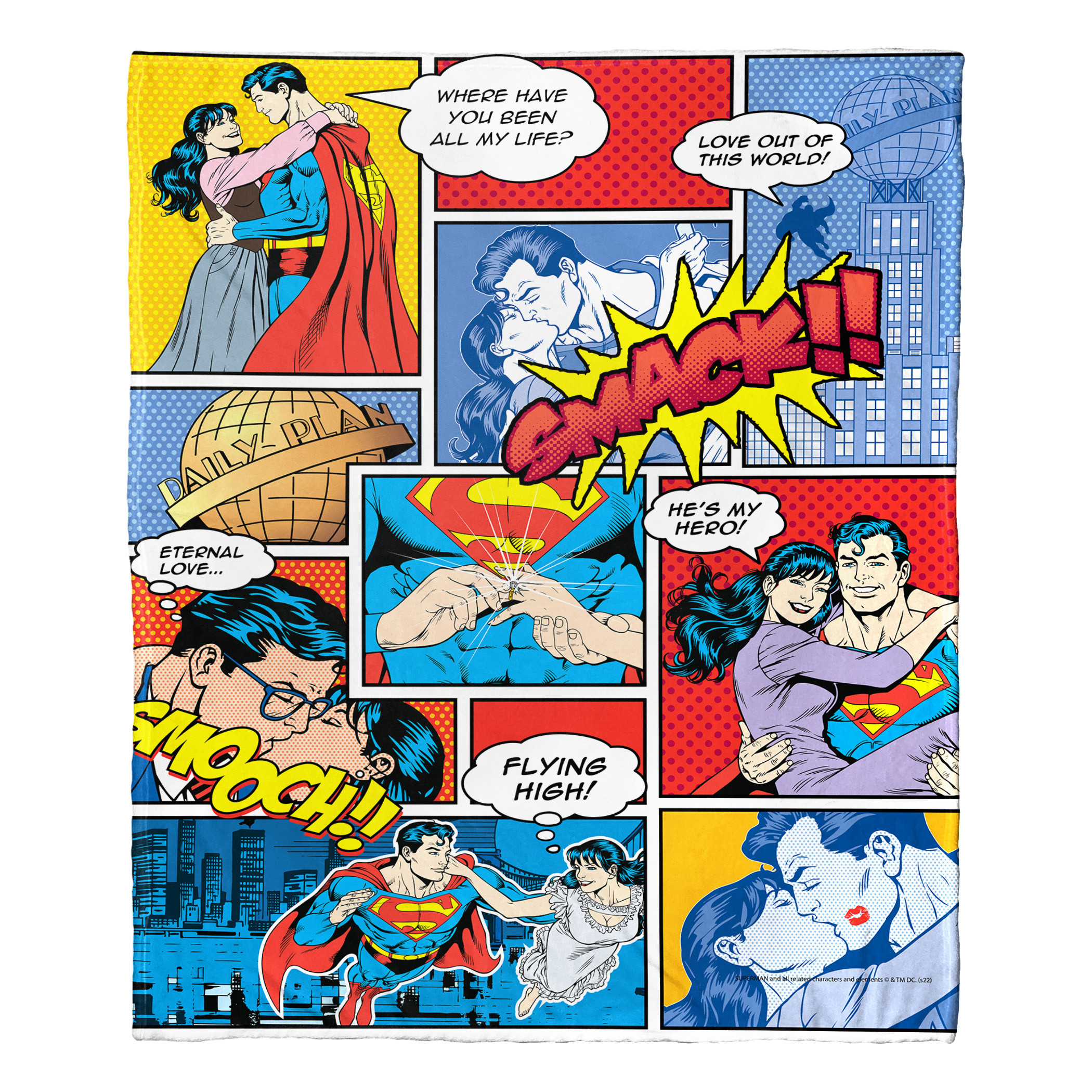 Product image 0 for Superman and Lois Comic Panels Silk Touch Throw ...
