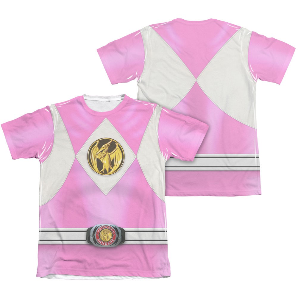 Product image 0 for Power Rangers Emblem Costume Pink Sublimation T-Shirt