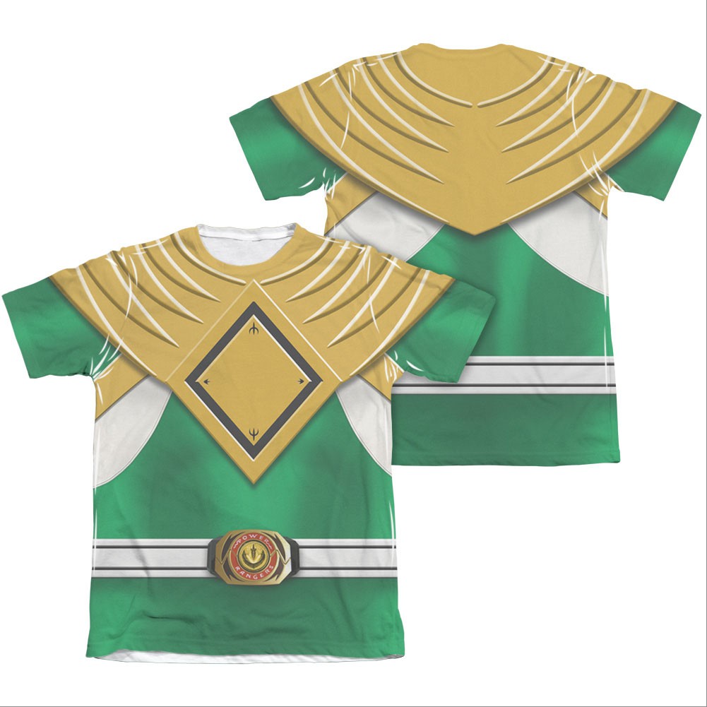 Product image 0 for Power Rangers Emblem Costume Green Sublimation T-Shirt