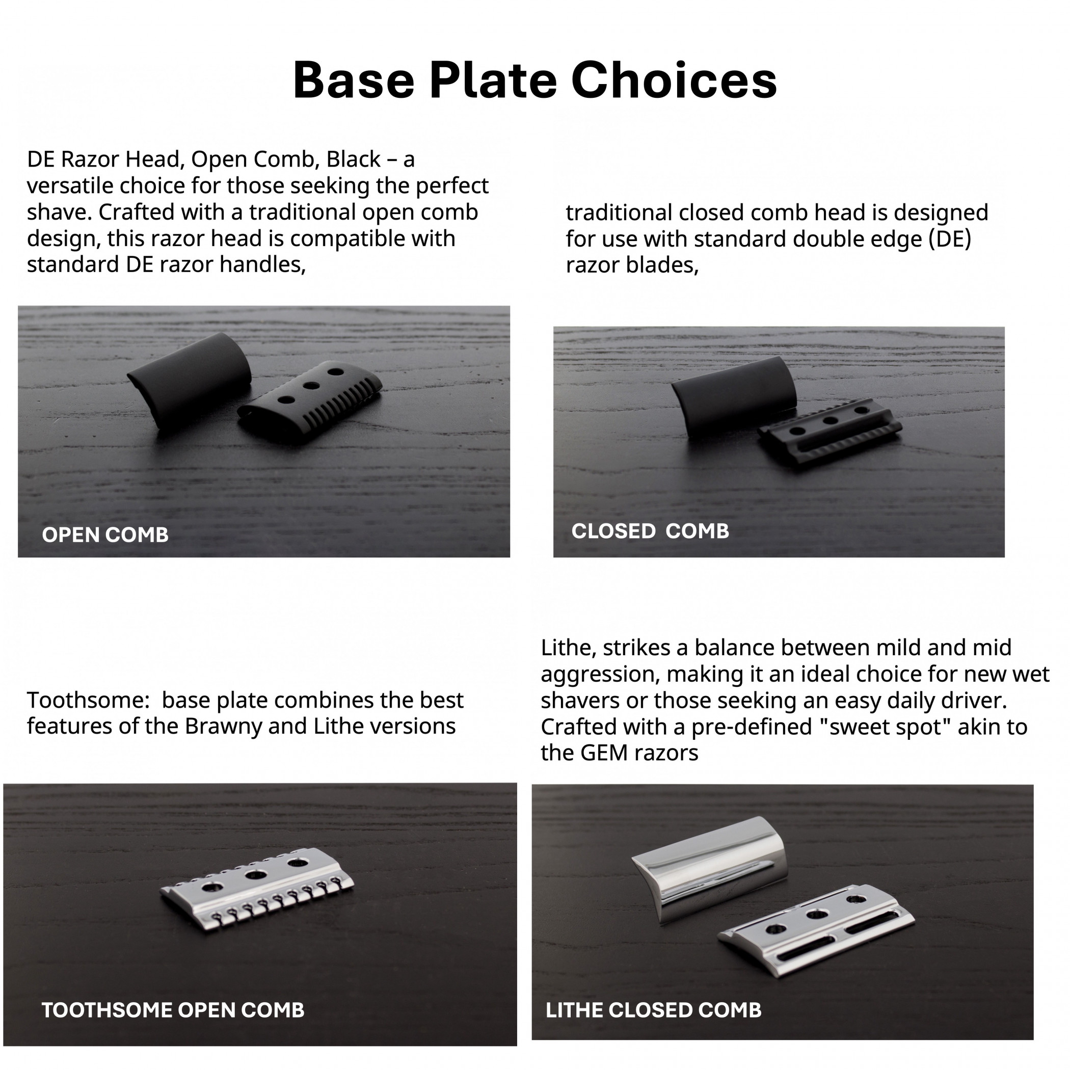 WCS Black Titanium Collection Razor, 84BT - West Coast Shaving