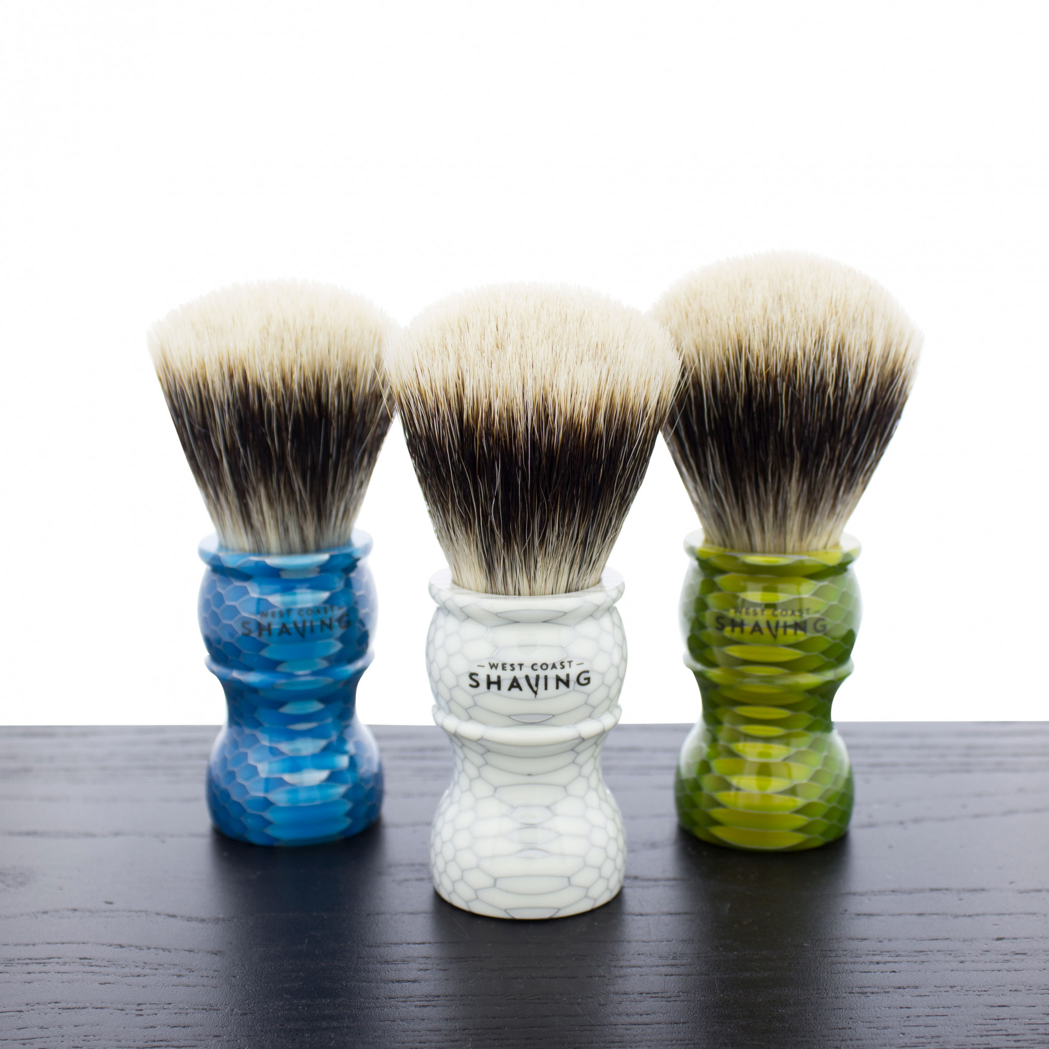 WCS Finest Badger Shaving Brushes, Honeycomb - West Coast Shaving
