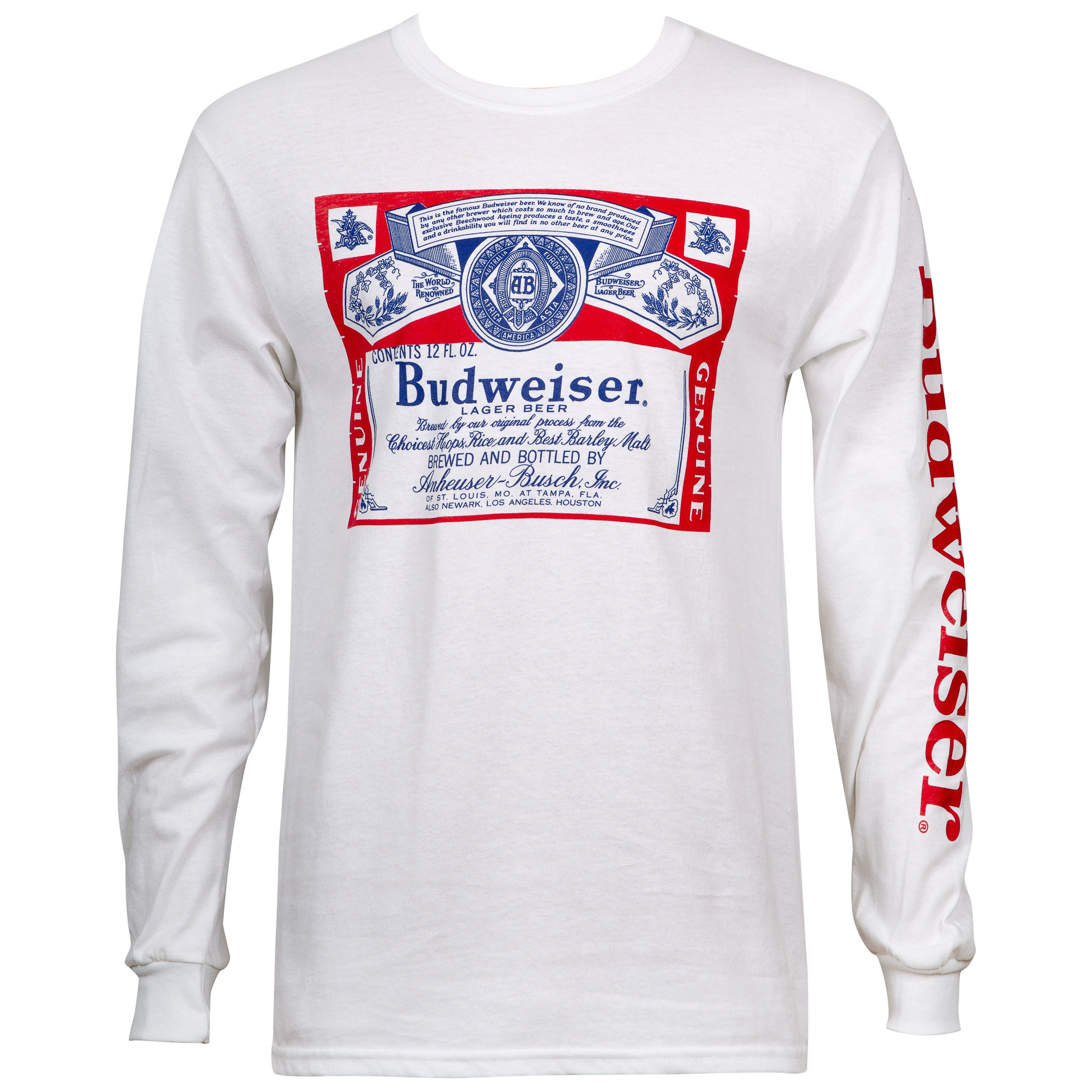 Budweiser Can Label T-Shirt Budweiser Can Label T-Shirt