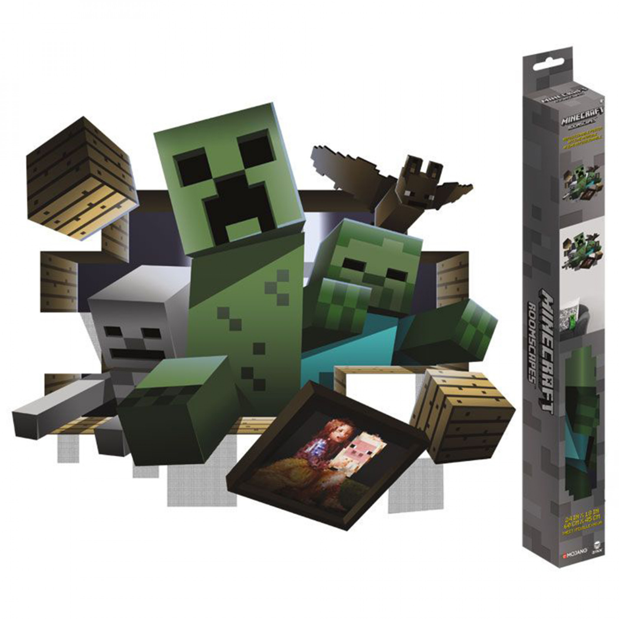 Minecraft Enemies Block Product image 0 for Minecraft 3D Blocks & Enemies RoomScapes Wall Decal