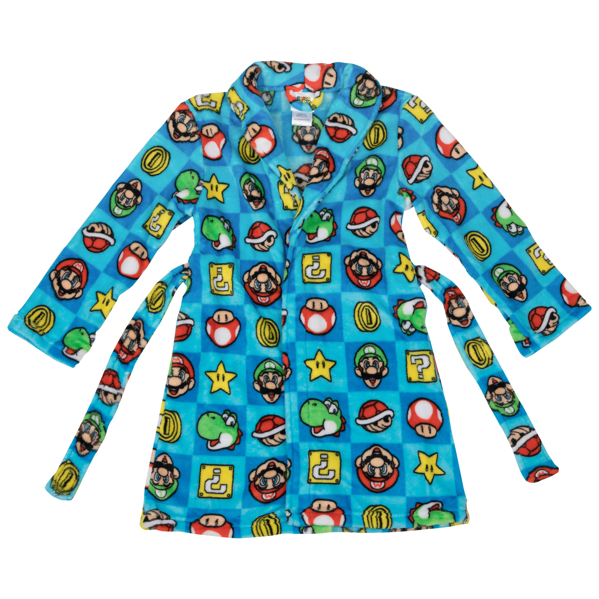Product image 0 for Super Mario Bros. Power-Up Velvet Fleece Youth Robe