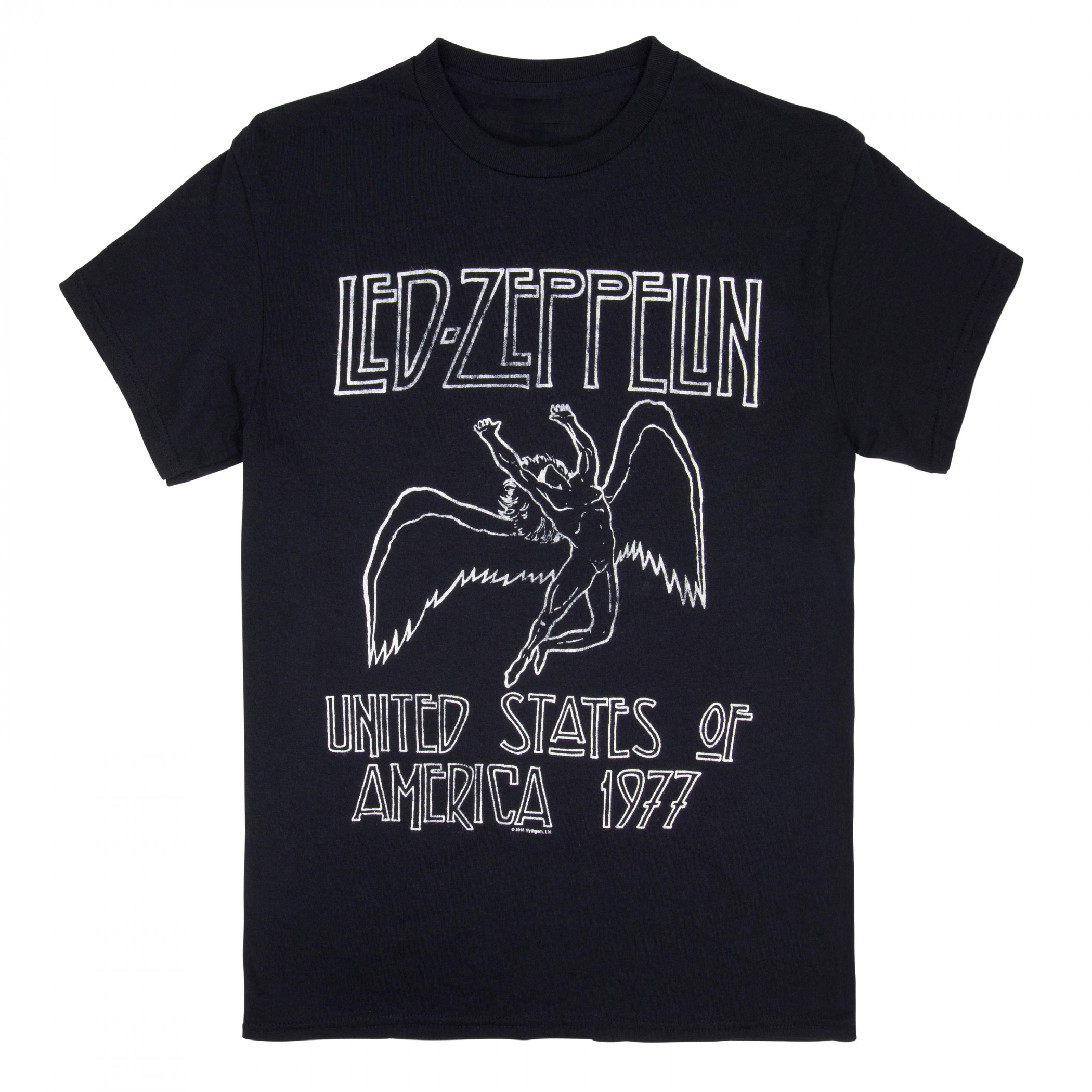 T-Shirt Led Zeppelin Icarus Gris - Officiel Neuf Avec étiquettes