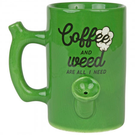 Coffee and Weed Is All I Need Novelty 10oz Ceramic Mug - WearYourBeer