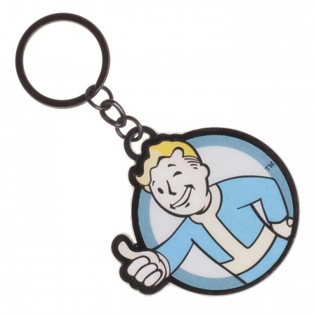 Fallout Vault Boy Logo Keychain - SuperHeroStuff