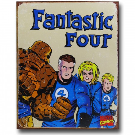 Fantastic Four Tin Poster Sign - SuperHeroStuff