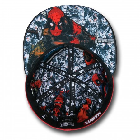 Deadpool Armor New Era 59Fifty Fitted Hat - SuperHeroStuff