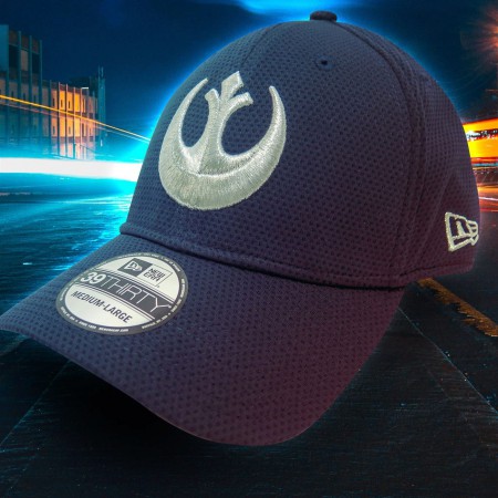 Star Wars Rebel Symbol Navy 39Thirty Fitted Hat - SuperHeroStuff