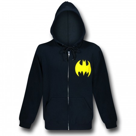  Batman ジップアップパーカーM Batman Big Symbol Back Zip-Up Hoodie - SuperHeroStuff