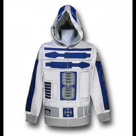 Star Wars R2D2 Costume Zip Hoodie - SuperHeroStuff Star Wars R2D2 Costume Zip Hoodie - SuperHeroStuff