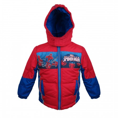 Spiderman Kids Puffer Jacket SuperHeroStuff