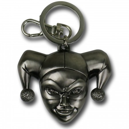 Harley Quinn Head Pewter Keychain - SuperHeroStuff