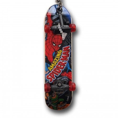 Spiderman Skateboard Keychain - SuperHeroStuff