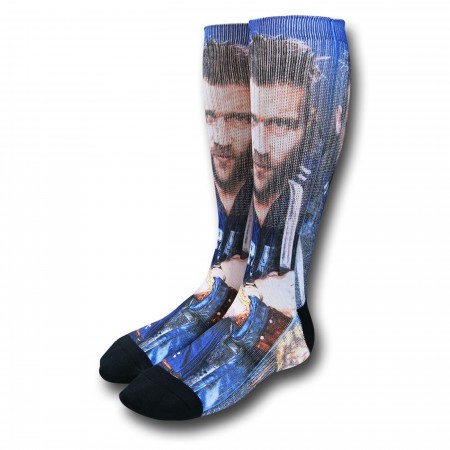 スーサイドスクワッド　キャプテンブーメラン Suicide Squad Captain Boomerang Sublimated Socks - SuperHeroStuff