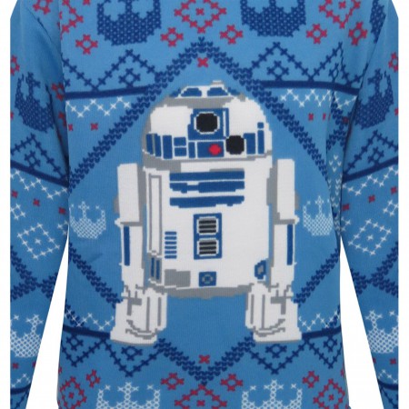 Star Wars R2-D2 Cozy R2 Ugly Men's Christmas Sweater - SuperHeroStuff