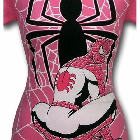 Spiderman Pink Spidey Women's T-Shirt - SuperHeroStuff