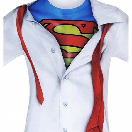 superman costume dress shirt Superman Muscle Chest Mens Top Costume