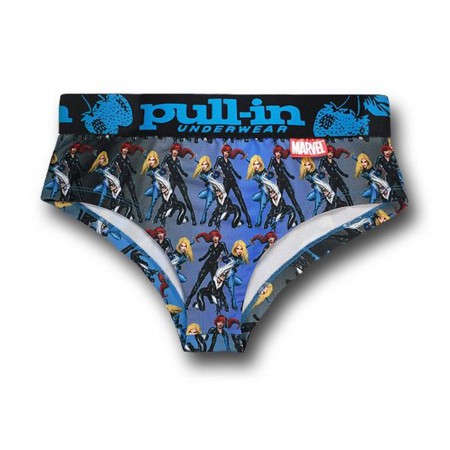 Marvel Heroines Black Women's Pull-In French Cut Briefs