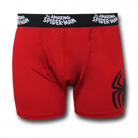 Spiderman Symbol Red Boxer Briefs - SuperHeroStuff