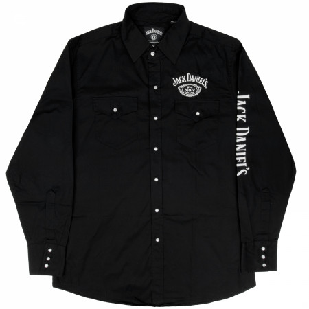 Jack Daniel's Button-Up Long-Sleeve Shirt - Black - WearYourBeer