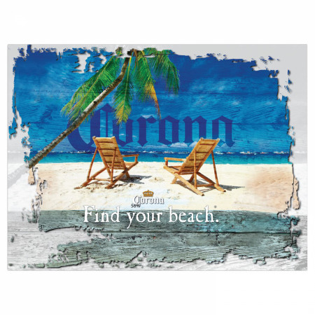 Corona Extra Find Your Beach Canvas Art - WearYourBeer