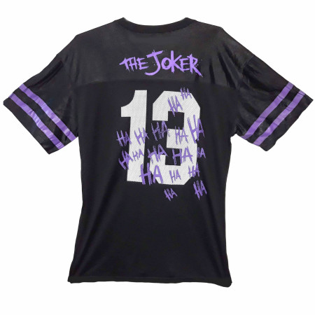 The Joker HaHaHa Men's Black Football Jersey - SuperHeroStuff