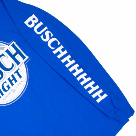 Product image 1 for Busch Light Long Sleeve Blue Sleeve Print Tee Shirt