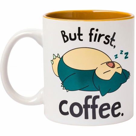 Pokémon Snorlax But First Coffee 20z Ceramic Mug - SuperHeroStuff
