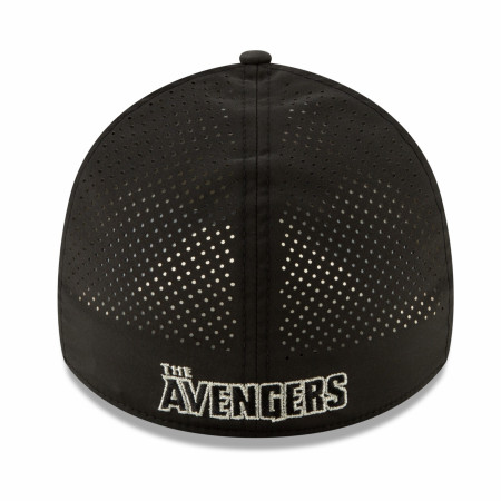 Avengers Silver Symbol Perforated for Play New Era 39Thirty Fitted