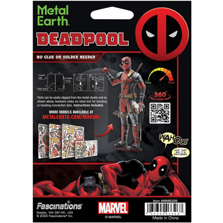 Product image 3 for Marvel Deadpool Character Premium Color 3D Metal ...