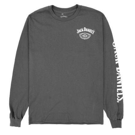 80s Jack Daniel's Old No. 7 Tシャツ グレー Jack Daniel's No. 7 Whiskey Front and Back Print Long Sleeve Shirt