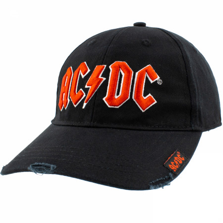 AC&frasl;DC Logo Distressed Adjustable Snapback Hat - WearYourBeer