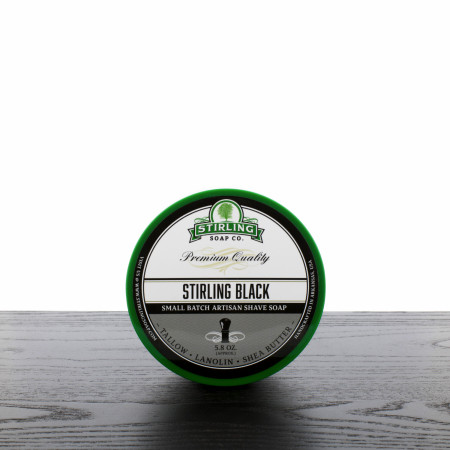 Stirling Soap Company Shave Soap, Sterling Black