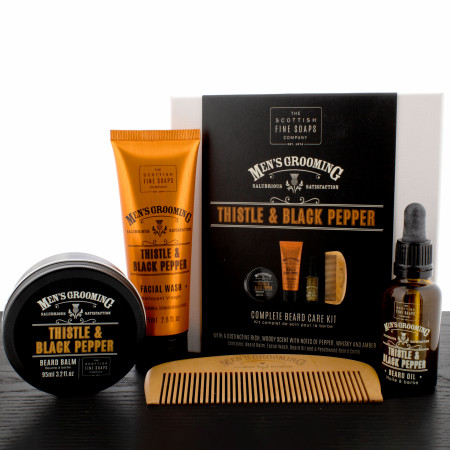 Men's Grooming Badezusatz – Thistle & Black Pepper Mineralsoake Zur Entspannung, Mit Mariendistel & Bittersalz