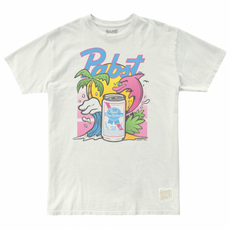 Pabst Blue Ribbon Pink Dolphin T-Shirt - WearYourBeer