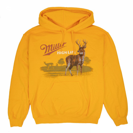 Miller High Life Wildlife Deer Yellow Colorway Hoodie - WearYourBeer
