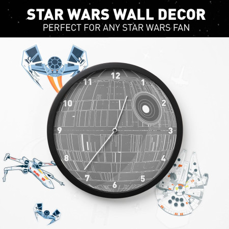 Product image 1 for Star Wars Death Star Glow in The Dark Wall Clock ...