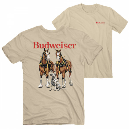 Product image 0 for Budweiser Clydesdales Front and Back Print T-Shirt