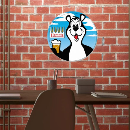 Hamm's Beer Round Tin Sign - WearYourBeer
